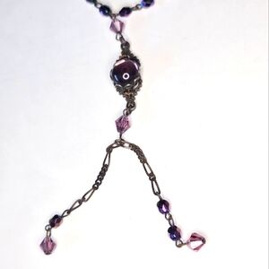 Vintage Authentic Miriam Haskell Necklace - purple gems